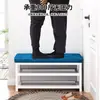 Perchero de Piso Simple de Lujo Ligero para el Hogar, Asiento Vertical con Bolsa Suave, Perchero Multifuncional para la Entrada, Taburete para Cambiar Zapatos