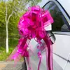 Novo Modelo 70 # Grande Guirlanda de Decoração para Carro de Casamento, Guirlanda Dupla Felicidade de Organza Metálica Fosca, Decoração de Casamento.