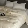 Funda de Cama de Color Sólido 60 Hilos Tencel, Estilo Sencillo, Funda de Edredón Sedosa y Fresca, Sábana de Cama Individual/Doble Amigable con la Piel, Sábana Ajustable de una Pieza