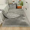 Alfombra de Felpa Imitación Lana Felpudo para Piso Alfombrilla para Ventana Saliente de Dormitorio Alfombra de Color Sólido para Sala de Estar Mesa de Café Alfombrilla para Piso
