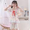 2025 Nuevo Conjunto de Pijama de Verano para Niñas del Sudeste Asiático Moda Infantil Estilo Princesa Ropa para Niñas Ropa de Casa