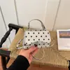 Moda Otoño 2026 Bolso Cruzado Pequeño Cuadrado de Lunares Elegante y Sencillo Estilo Coreano Diseño de Nicho Bolso de Mano para Hombro para Mujer