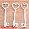 2 Colores 22*81mm Accesorios para Joyería DIY de Aleación Colgante de Llave Corazón Amuletos Joyería de Moda Europea y Americana