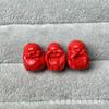 Accesorios de joyería de arena roja cinabrio, campana Ruyi de Buda bebé mariposa, accesorios de bricolaje, collar de cuerda tejida a mano, texto
