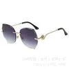Gafas de Sol Poligonales Sin Marco Cortadas en el Borde Transfronterizas Europeas y Americanas Moda Femenina Gafas de Sol Tendencia 2025 Gafas de Sol Nuevas