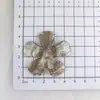 Nuevo Parche de Flor de Cinco Pétalos con Estampado de Leopardo Azul y Marrón Acrílico DIY Hecho a Mano Pasador Accesorios para el Cabello Venta al por Mayor