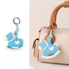 Llavero de Caballo Mecedora Dulce Retro de Cuero Colgante Exquisito Lindo Decoración para Bolso Regalo para Estudiante Regalo de Fiesta