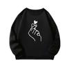 Suéter estampado de outono da moda feminino 2022 novo casaco casual com capuz feminino em tamanho grande hoodie