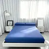 Suministro Exclusivo Transfronterizo de Juego de Tres Piezas de Sábana Bajera Ajustada de Nailon y Spandex de Enfriamiento Clase A, Color Sólido, Cubrecolchón de Grado para Dormir Desnudo, Protector de Colchón Simmons