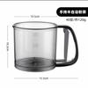 Colador de Harina Semiautomático de Plástico, Colador de Harina Tipo Taza de Acero Inoxidable con Tapa, Herramienta de Cocina para Hornear, Tamiz Colador