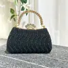 Moda Transfronteiriça Nova Europeia e Americana Bolsa de Mão Personalizada Bolsa de Banquete com Diamantes Quentes Bolsa para Vestido de Noite Temperamento Celebridade Bolsa Feminina Incrustada de Diamantes