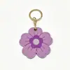 Portatarjeta de Acceso con Forma de Flor de Piel Sintética, Colgante Llavero Lindo y Fresco, Cubierta Protectora para Tarjeta de Elevador y Tarjeta de Autobús