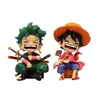 Al por mayor Figura de Luffy, Zoro, Sanji en versión Q sentado de una pieza Modelos de Juguetes de Moda Decoración de Coche