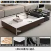 Nuevo juego de mesa de centro blanco y negro, extensible, adecuado para salas de estar pequeñas, con un toque de alta gama, lujoso y totalmente equipado para uso doméstico