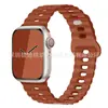 Para Banda de Apple Watch iwatch Color Único y Doble Hebilla de Rayo de Silicona Correa Ultra applewatch 1-8