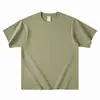 Algodón de Xinjiang 400g Peso Pesado Sencillo Algodón Puro Manga Corta Unisex Camiseta Base para Pareja Top de Manga Media Estilo Americano