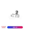Brincos de Liga de Titânio F136 com Design Floral e Zircônias 5A Incrustadas, Piercings de Osso da Orelha com Rosca Interna, Piercings Labiais, Joias de Piercing de Titânio G23