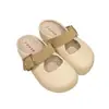 Meias Pantufas Fechadas de Linho Tecido com Solado Grosso para Mulheres, Moda Verão Nova Versátil Casual Confortável Pantufas Mary Jane