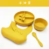 Hong Kong xinmorandi estilo nórdico vajilla occidental para niños resistente a caídas silicona de grado alimenticio traje combinación