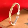 O personagem prata fresca e doce joias prata 999.9 esmalte traçado ouro pulseira estilo pastoral senhoras luxo pulseira de prata
