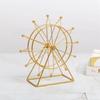 Acessórios Criativos de Luxo Acessíveis para Casa Decoração Moderna para Sala de Estar Artesanato com Luzes Giratórias Luminosas Ornamentos de Roda Gigante de Ferro