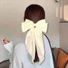 Big Bow Hairpin Internet Popular Ribbon Nova Cor Sólida All-match Spring Clip Hairpin Estilo Coreano Elegante Rabo de Cavalo Acessórios para o Cabelo