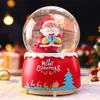 Bola de cristal de Natal produto novo transfronteiriço caixa de música, caixa de música criativa com neve brilhante Papai Noel, presente de feriado