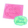 Carta Inglesa Feliz Cumpleaños Feliz Cumpleaños Azúcar Flip Molde de Silicona Pastel de Chocolate DIY Horneado