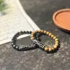 Pulseira de Dzi de Nove Olhos em Sândalo Natural de Círculo Único para Homens e Mulheres, Pulseira de Rosário com Contas de Madeira de Sândalo para o Ano de Nascimento