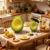 Aguacate Sin Semilla Simulado Modelo de Fruta Miniatura Resina Accesorios para Joyería DIY Colgante para Llavero Pulsera Goma para el Cabello