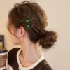 Grampo de Cabelo de Lã Floral em Formato de Coração Estilo Coreano para Mulheres, Presilha Lateral para Mechas de Adulto, Acessório de Cabelo para Outono e Inverno, Prendedor para Cabelos Soltos