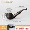 Pipa de Palo de Rosa Pipa Seca de Tres Propósitos Accesorios para Fumar al por Mayor Bolsa para Tabaco Cazoleta Pipa de Madera Maciza Filtrada de 9 mm Sándalo