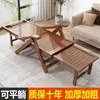 Cadeira de Praia Reclinável Dobrável de Bambu para Uso Doméstico, Cadeira para Sesta de Verão no Escritório, Cadeira de Praia de Madeira Maciça, Cadeira de Sala de Estar para Varanda, Cadeira Reclinável para Idosos