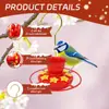 Artesanía de Plástico Nueva Transfronteriza, Artefacto Personalizado y Creativo para Alimentar Pájaros en el Jardín, Comedero para Pájaros de Plástico con Forma de Flor Amarilla