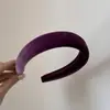 Diadema Pinza para el Cabello de Esponja Flotada Color Sólido Retro Coreano Francés Borde Ancho Parte Superior Alta del Cráneo Temperamento Presionador de Cabello Pelos Sueltos