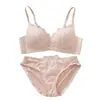 Conjunto de Lencería para Niñas con Encaje de Lazo Floral, Soporte Suave, Sexy Push-up, Hermoso Espalda, Conjunto de Sujetador