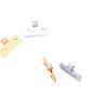 Ventas Directas de Fábrica Chapado de Precisión Acero de Titanio Oro 18K Espaciador de Doble Agujero de Circonita Espaciador de Espiga de Trigo Accesorios para Joyería DIY