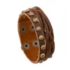Suministro estable Venta directa de fábrica Nueva joyería popular Pulsera de piel de vaca Pulsera de cuero retro europea y americana