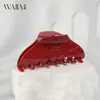WJia Ankora Vermelho Ácido Acético Presilha Pinça Vazia Meia Lua Acessórios de Cabelo Presilha Tubarão Avançada Placa de Cabeça Elegante Pegador de Cabelo
