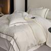 Luxo Leve Penas Zero Ar Escovado Cama Lençóis de Cama Conjunto de Quatro Peças Sensação de Pena Leve Capa de Edredom de Alta Qualidade Cama Lençóis de Cama Roupa de Cama