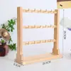 Soporte de exhibición para llaveros, estante de exhibición de joyería de madera maciza con ganchos, perchero para colgar accesorios pequeños, soporte de exhibición para pendientes, exhibidor de pulseras