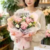 Bestseller transfronterizo ramo grande de claveles de punto, flores tejidas para el Día de la Madre, Día del Maestro, decoración del hogar, flores artificiales