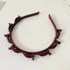 Accesorios para el Cabello de Acrílico, No Metálicos, Antideslizantes, Diadema de Terciopelo Simple para Lavarse la Cara y Controlar el Flequillo