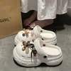 Nuevos zuecos de verano EVA con plataforma para mujer, creativos, elegantes, transpirables, ligeros, resistentes al desgaste, zapatillas de punta cerrada