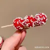 Grampo de Cabelo de Fruta Simulated Coberta de Açúcar Feminino Criativo Engraçado Grampo Bico de Pato Novo 2023 Grampo para Franja Lateral Cabelo Quebrado