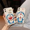 Doraemon para iPhone11 capa protetora Apple 13promax capa transparente macia 12 14r desenho animado