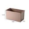Molde para Pan Grueso de Acero al Carbono Transfronterizo Molde Dorado Corrugado para Tostadas con Tapa Herramientas para Hornear Pasteles Venta al por Mayor Personalizada