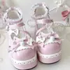 Sapatos Pequenos de Couro Estilo Academia para Mulheres, Adequados para Saias, Bico Arredondado, Fofos Sapatos de Solado Grosso para Meninas Estilo Soft Jk Uniforme Bico Largo, Sapatos de Salto Único Lolita