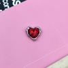 Accesorios de joyería sencillos con forma de corazón de diamantes de cristal y aleación que combinan con todo, accesorios para el cabello DIY, fundas para teléfono móvil, accesorios para zapatos con agujeros