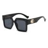 Gafas de sol cuadradas cóncavas-convexas de montura grande transfronterizas europeas y americanas, personalidad de moda, gafas de sol de mujer con personalidad anti-ultravioleta de alto nivel